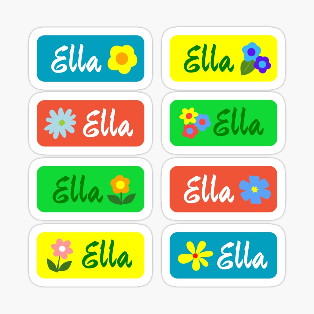 ELLA Colorful Sticker with flower design