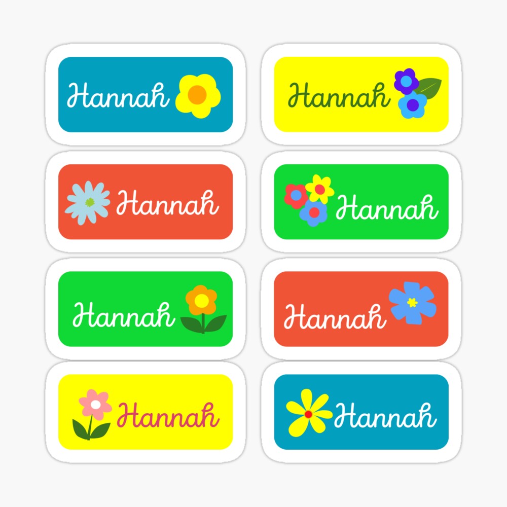 HANNAH Colorful Sticker with flower design