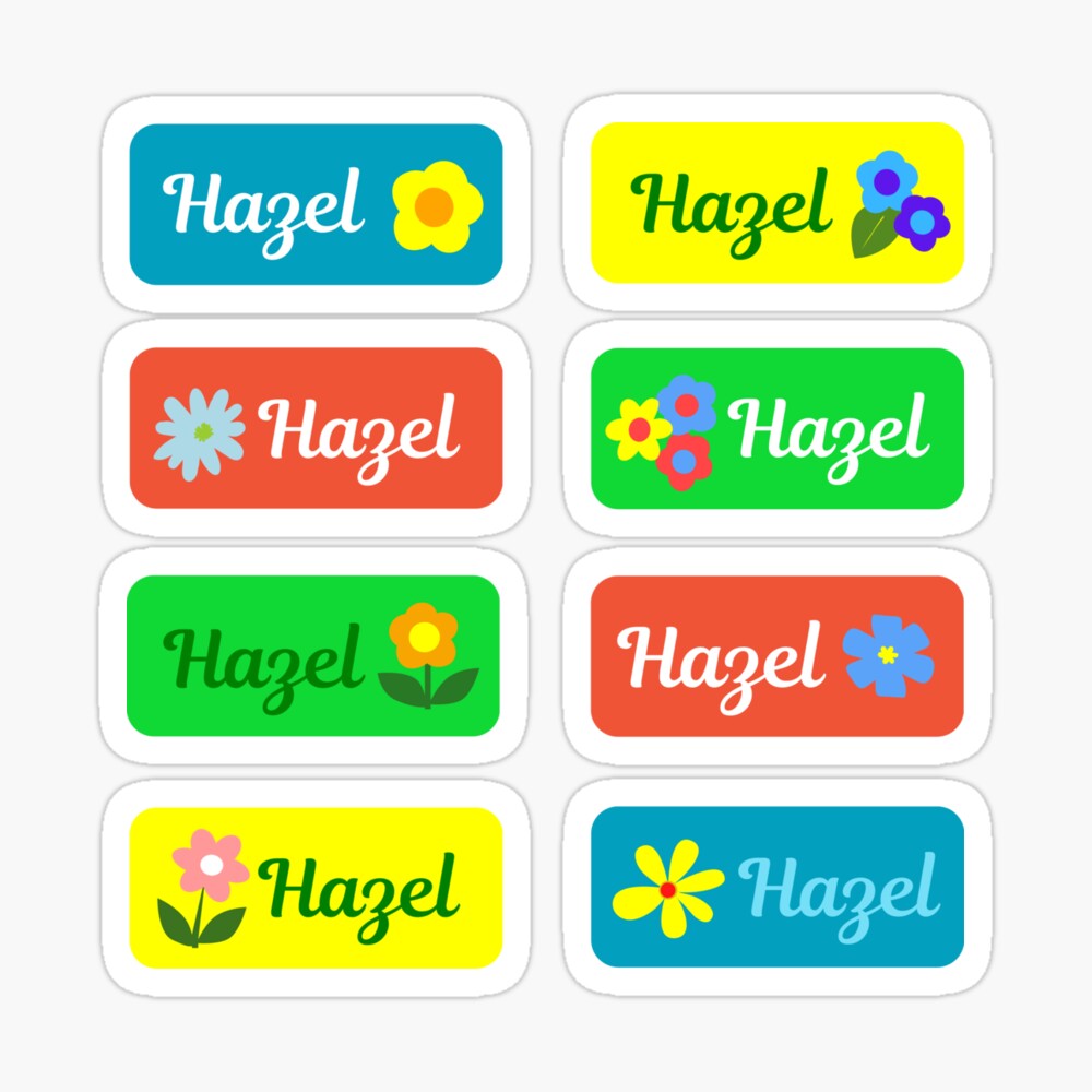 HAZEL Colorful Sticker with flower design