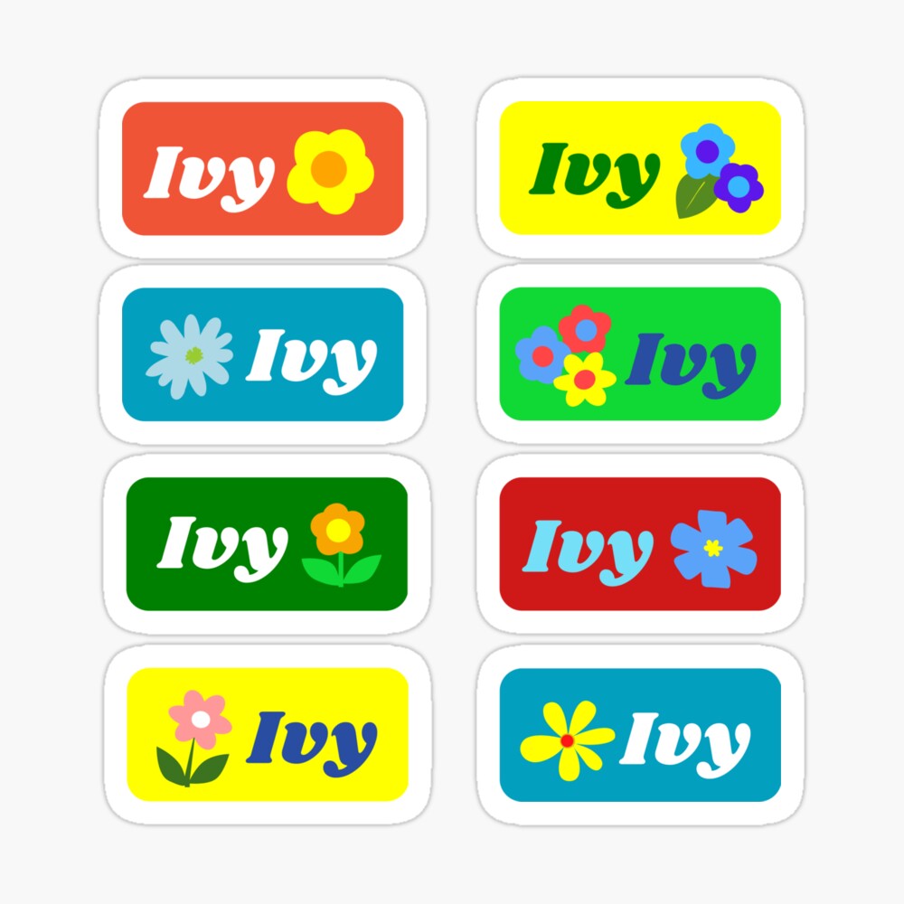 IVY Colorful Sticker with flower design