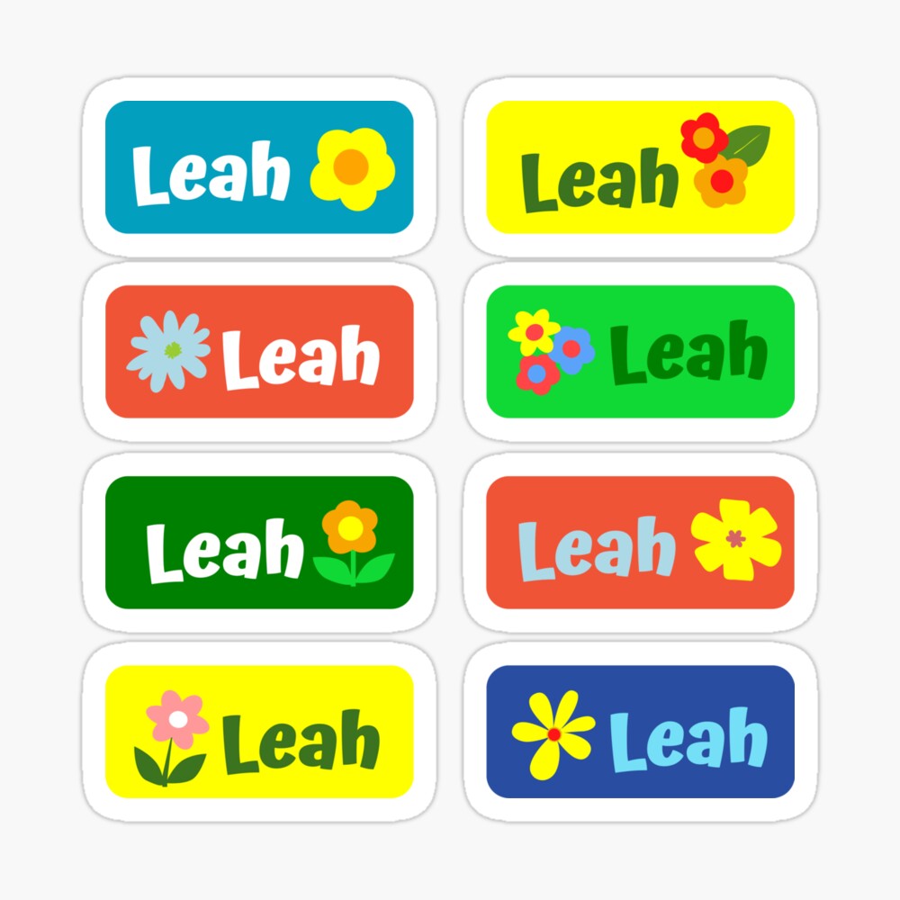 LEAH Colorful Sticker with flower design