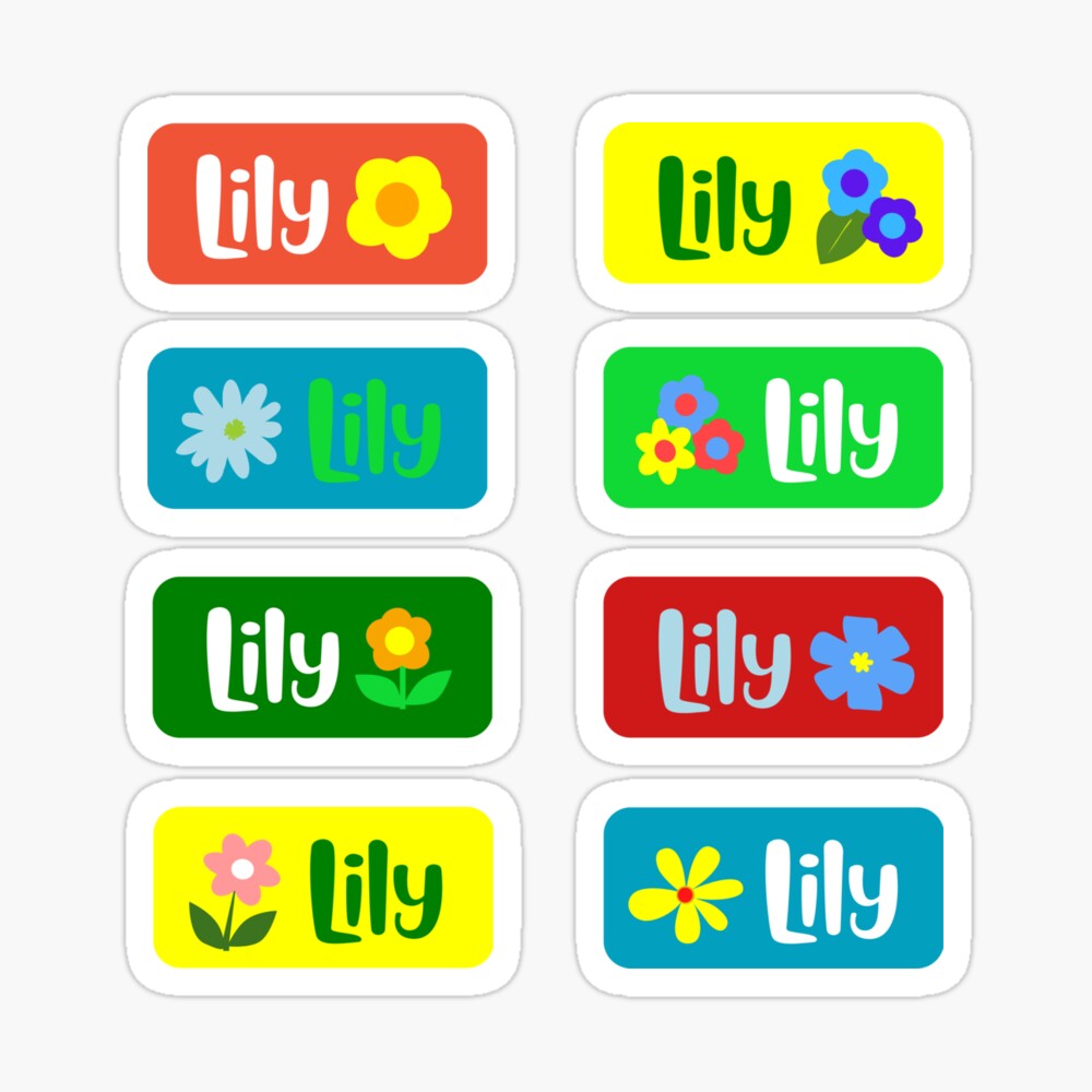 LILY Colorful Sticker with flower design
