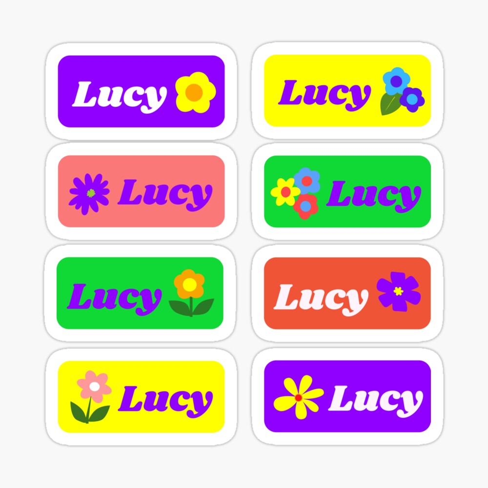 LUCY Colorful Sticker with flower design
