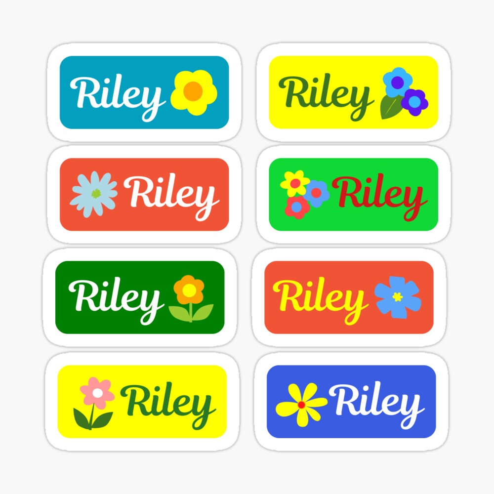 RILEY Colorful Sticker with flower design