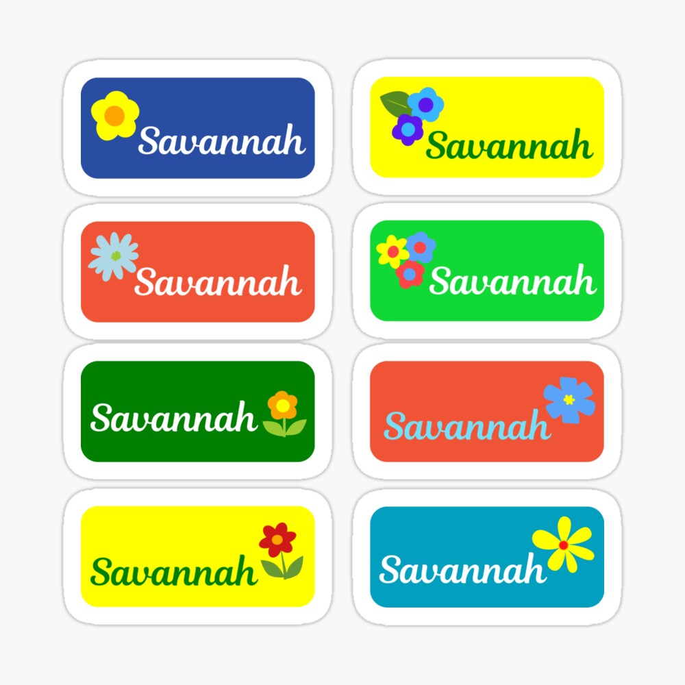 SAVANNAH Colorful Sticker with flower design