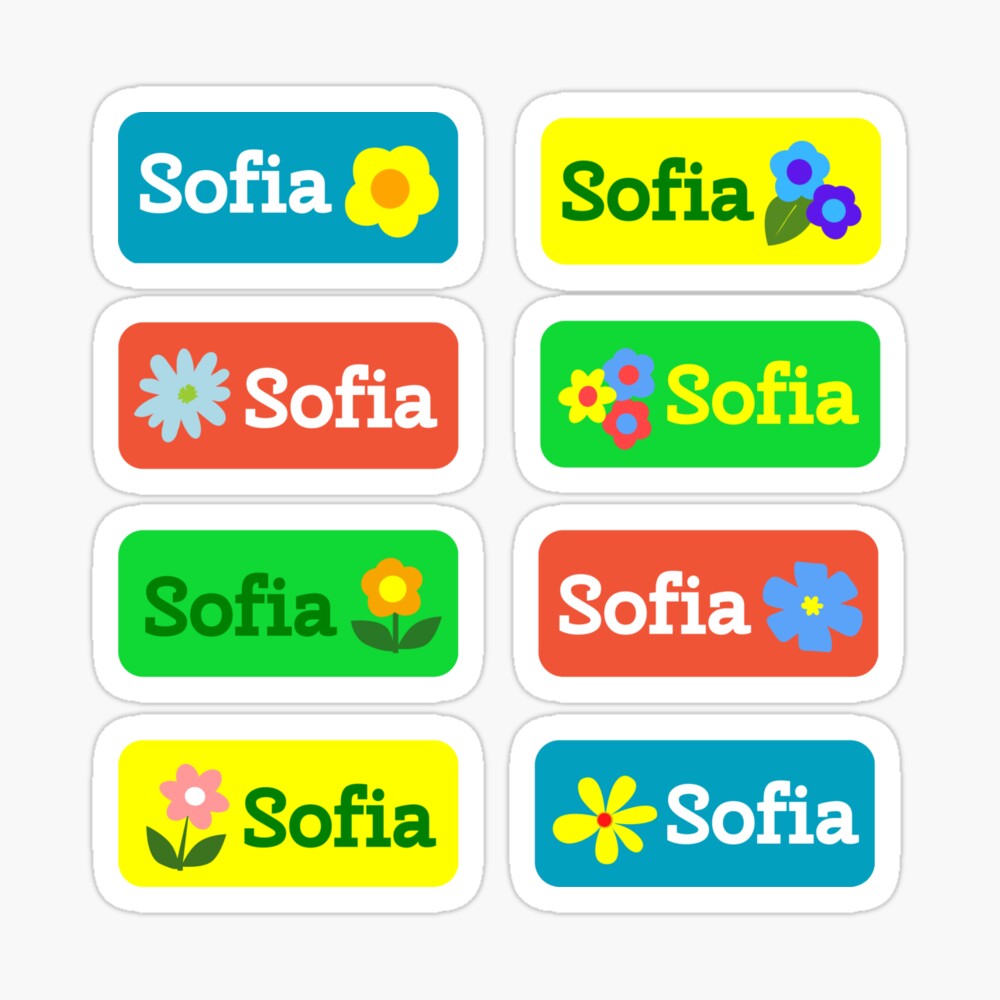 SOFIA Colorful Sticker with flower design