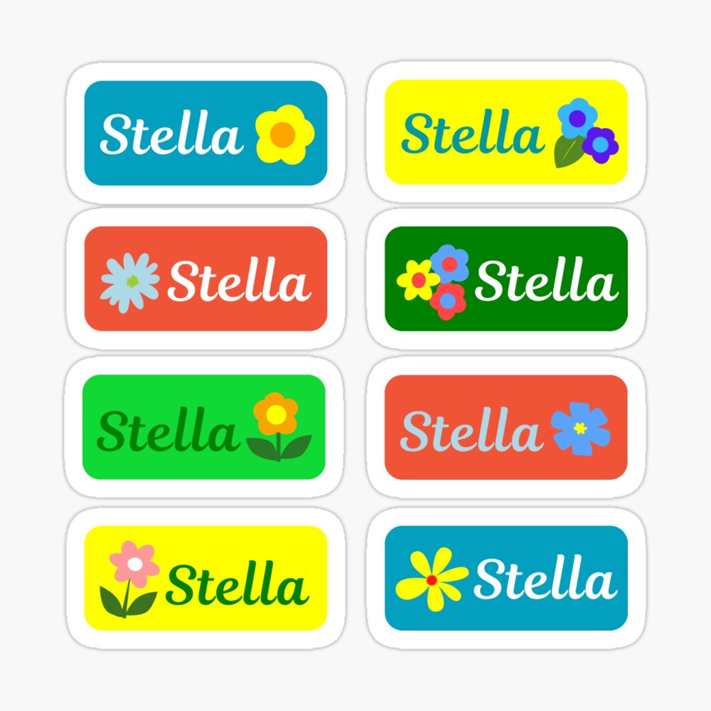 STELLA Colorful Sticker with flower design